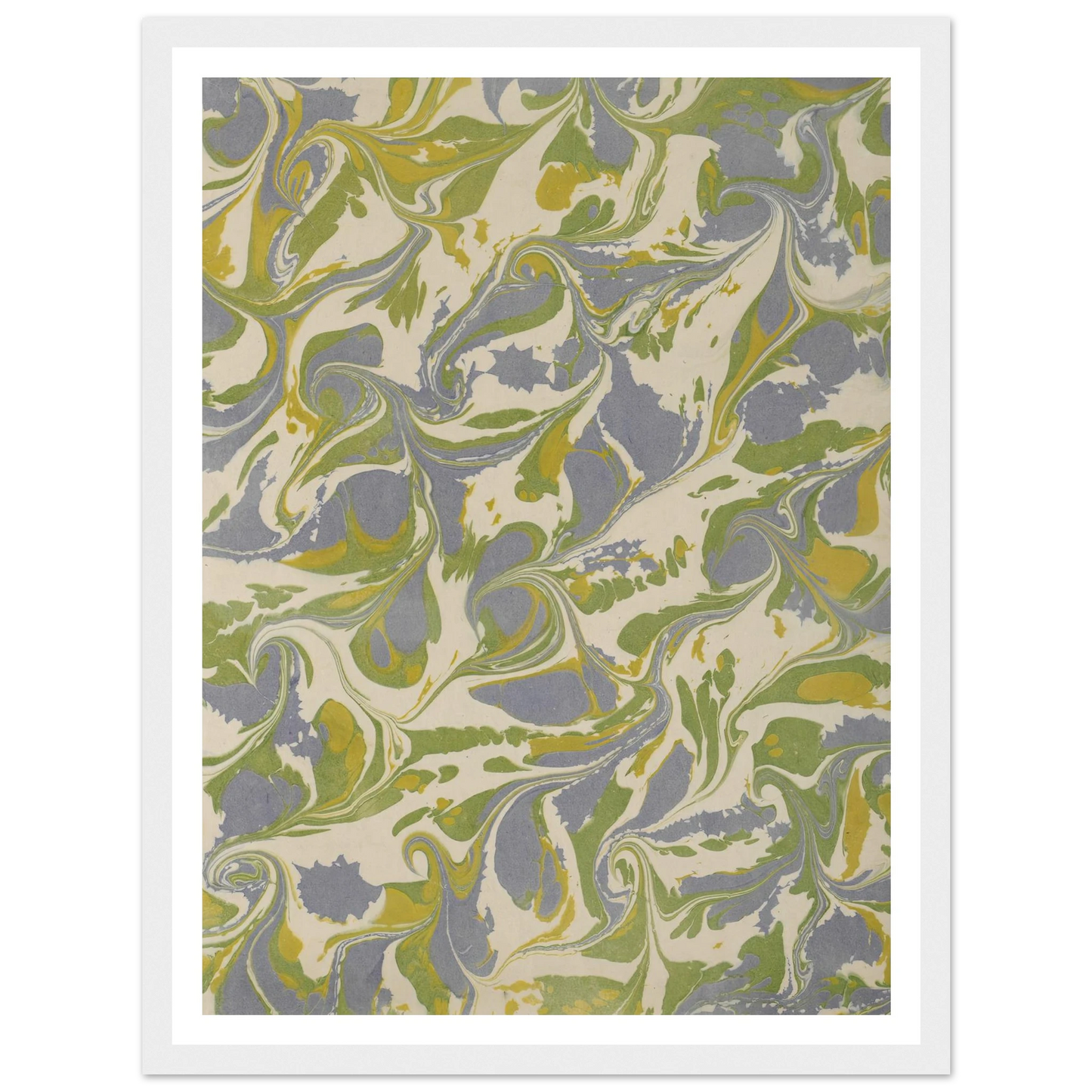 Gezogenes Marmorpapier (1890 - 1910) Art Print | Anker Kyster - Framed Poster - 30x40 cm / 12x16″ - Black frame