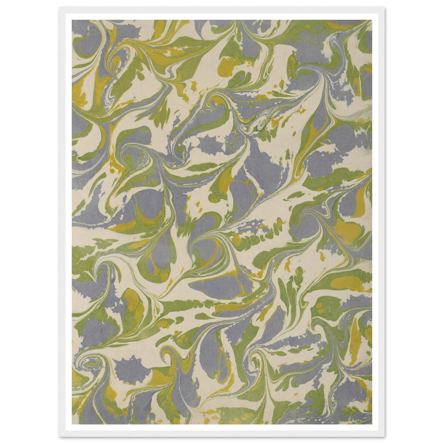 Gezogenes Marmorpapier (1890 - 1910) Art Print | Anker Kyster - Framed Poster - 30x40 cm / 12x16″ - Black frame