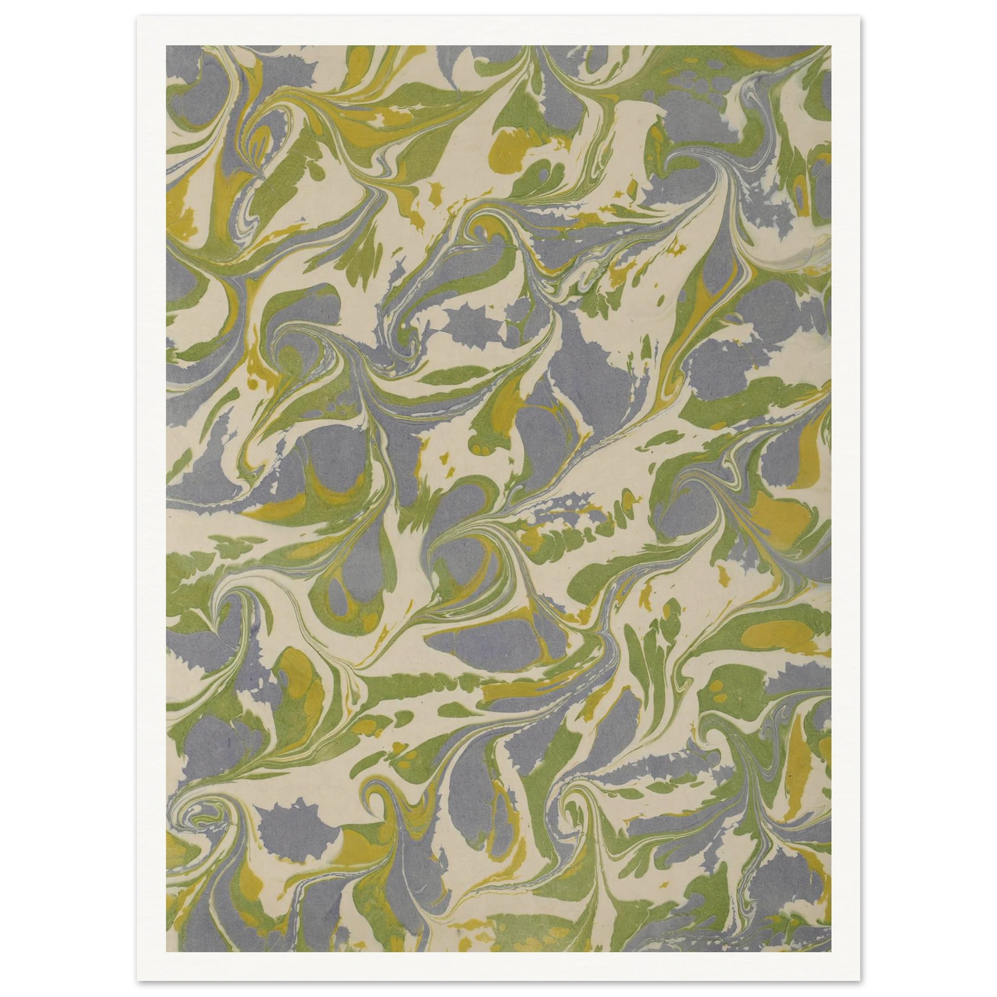 Gezogenes Marmorpapier (1890 - 1910) Art Print | Anker Kyster - Framed Poster - 30x40 cm / 12x16″ - Black frame