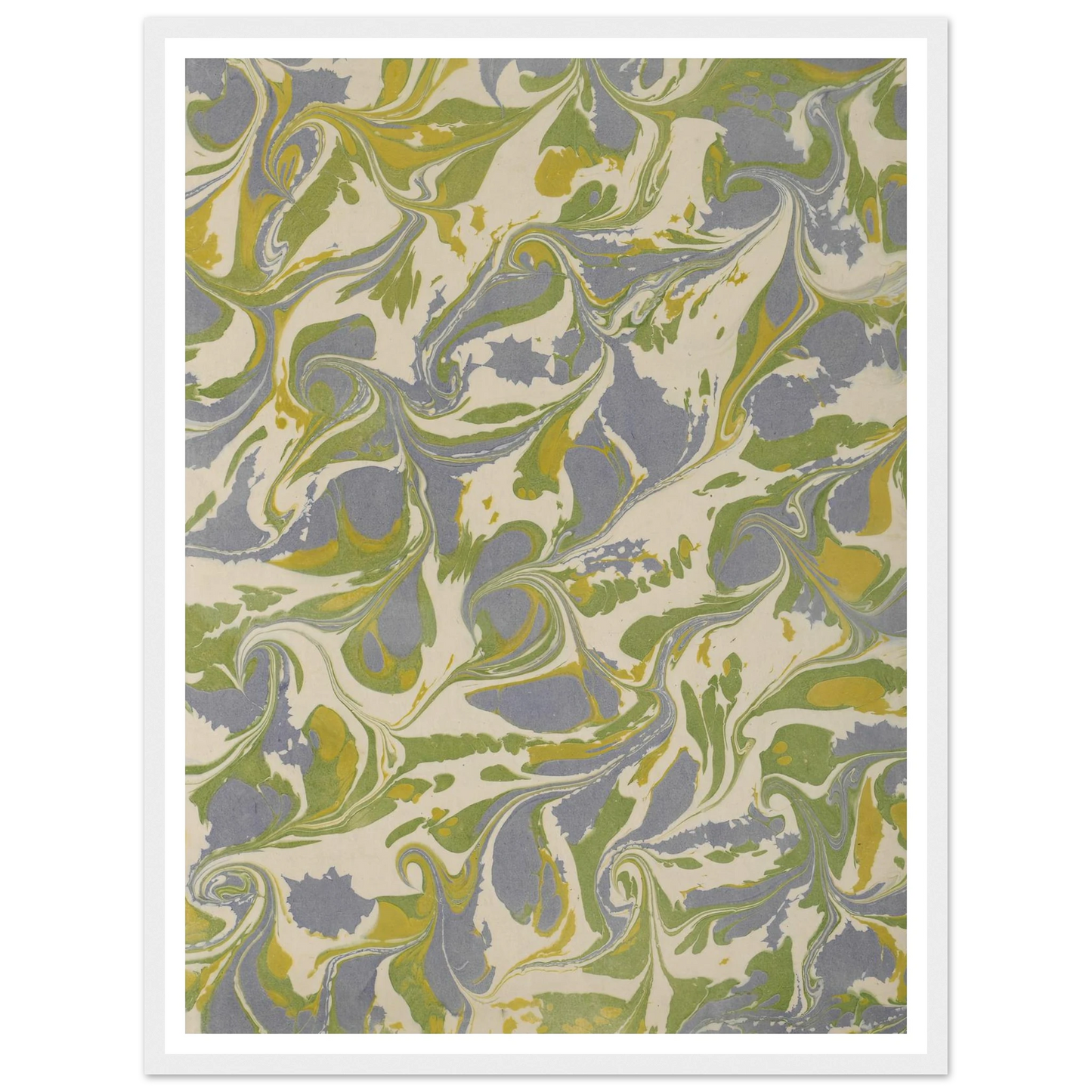 Gezogenes Marmorpapier (1890 - 1910) Art Print | Anker Kyster - Framed Poster - 30x40 cm / 12x16″ - Black frame