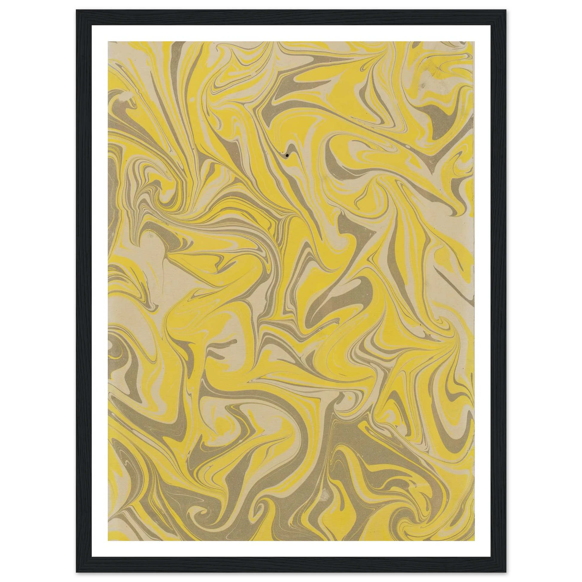 Gezogenes Marmorpapier (1890) Art Print | Anker Kyster - Framed Poster - 30x40 cm / 12x16″ - Black frame