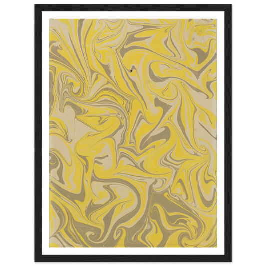 Gezogenes Marmorpapier (1890) Art Print | Anker Kyster - Framed Poster - 30x40 cm / 12x16″ - Black frame