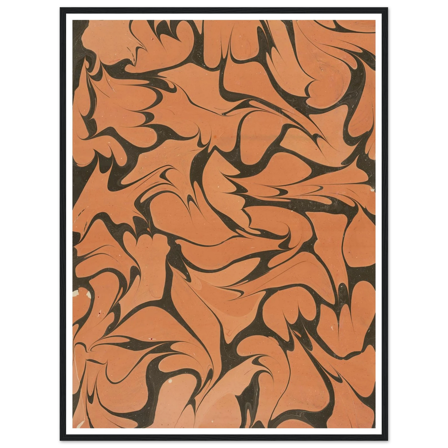 Gezogenes Marmorpapier (1909) Art Print | Franz Weisse - Framed Poster - 30x40 cm / 12x16″ - Black frame