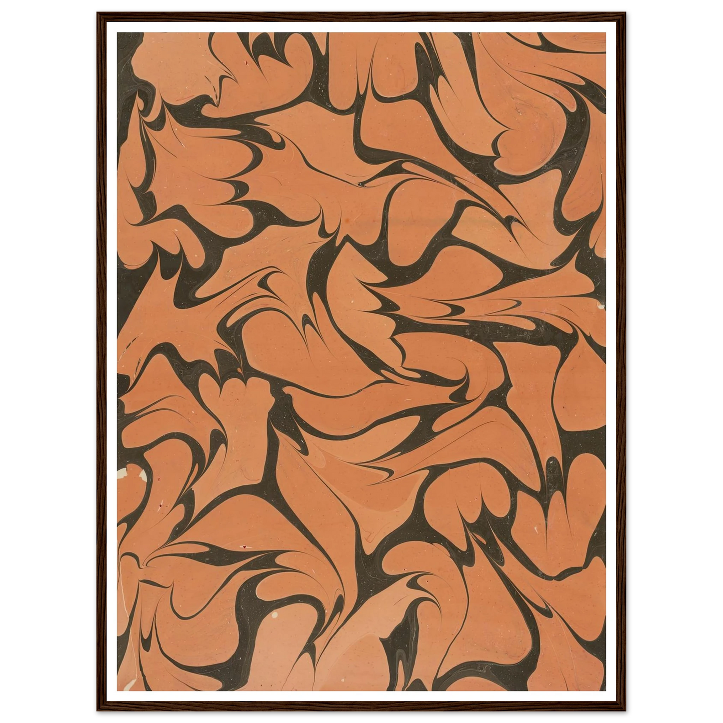 Gezogenes Marmorpapier (1909) Art Print | Franz Weisse - Framed Poster - 30x40 cm / 12x16″ - Black frame