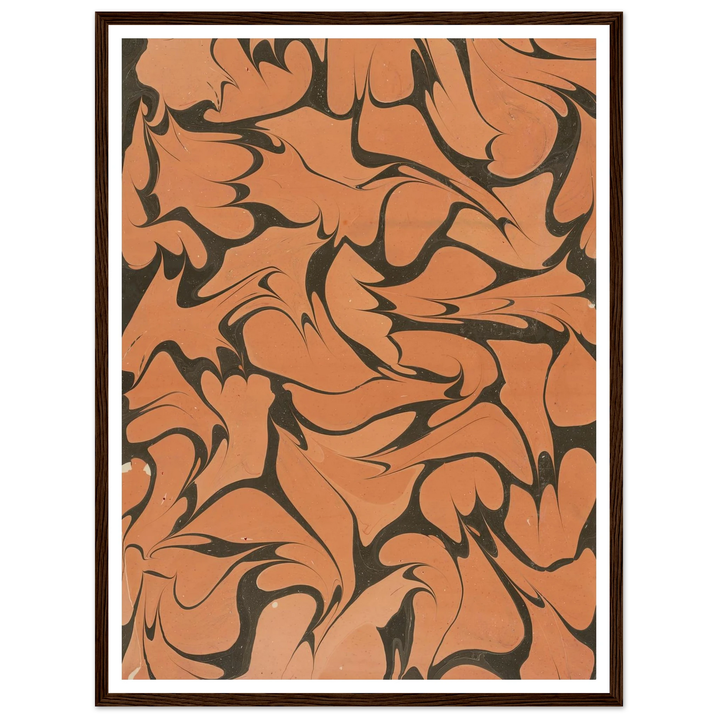 Gezogenes Marmorpapier (1909) Art Print | Franz Weisse - Framed Poster - 30x40 cm / 12x16″ - Black frame