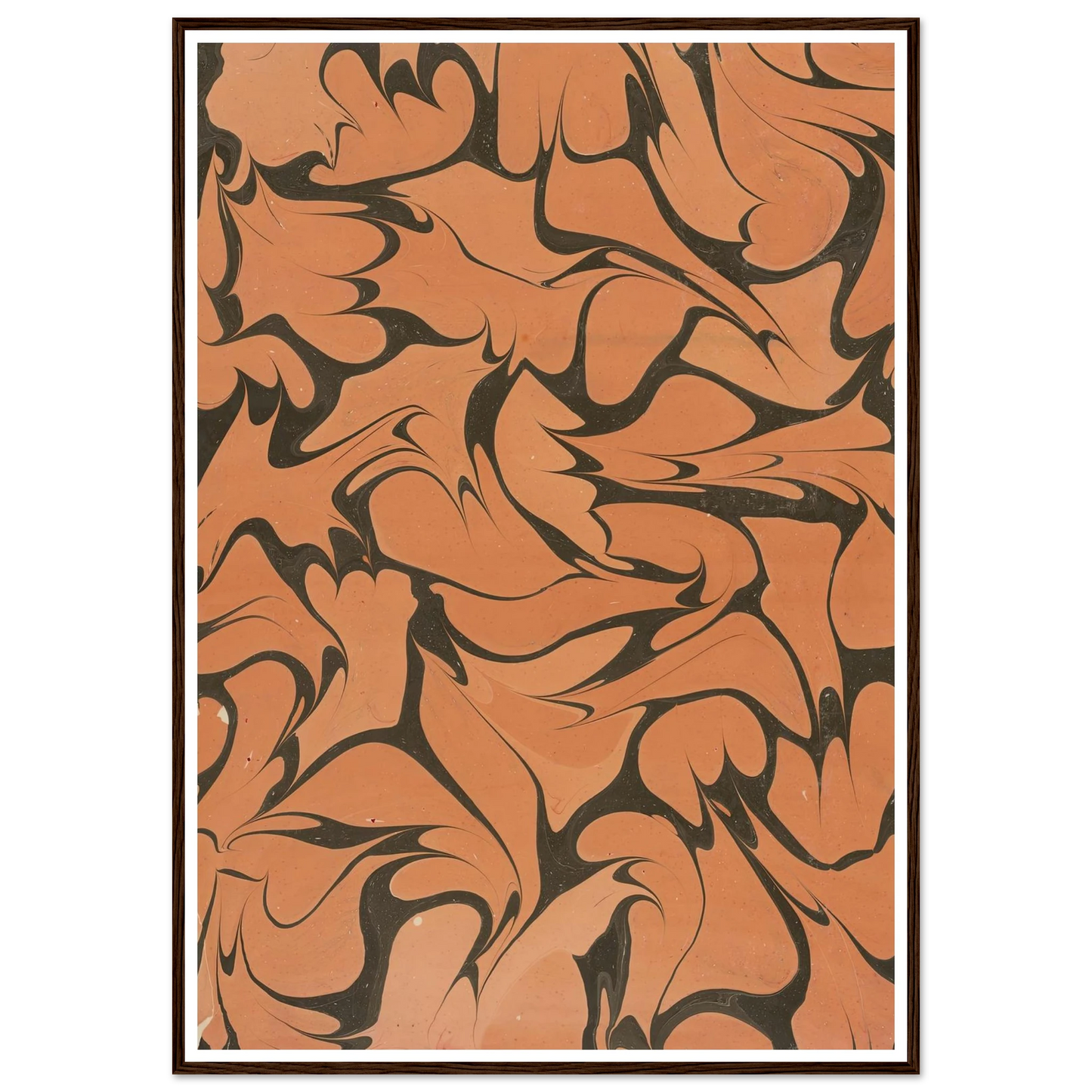 Gezogenes Marmorpapier (1909) Art Print | Franz Weisse - Framed Poster - 30x40 cm / 12x16″ - Black frame