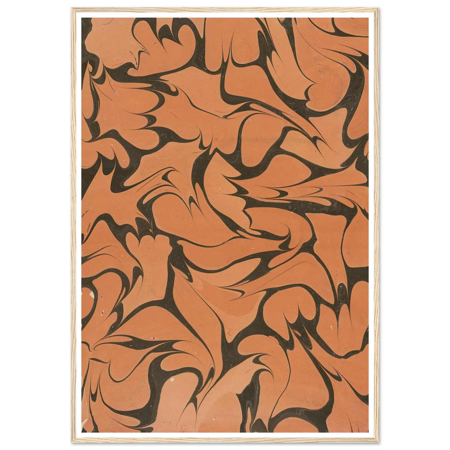 Gezogenes Marmorpapier (1909) Art Print | Franz Weisse - Framed Poster - 30x40 cm / 12x16″ - Black frame