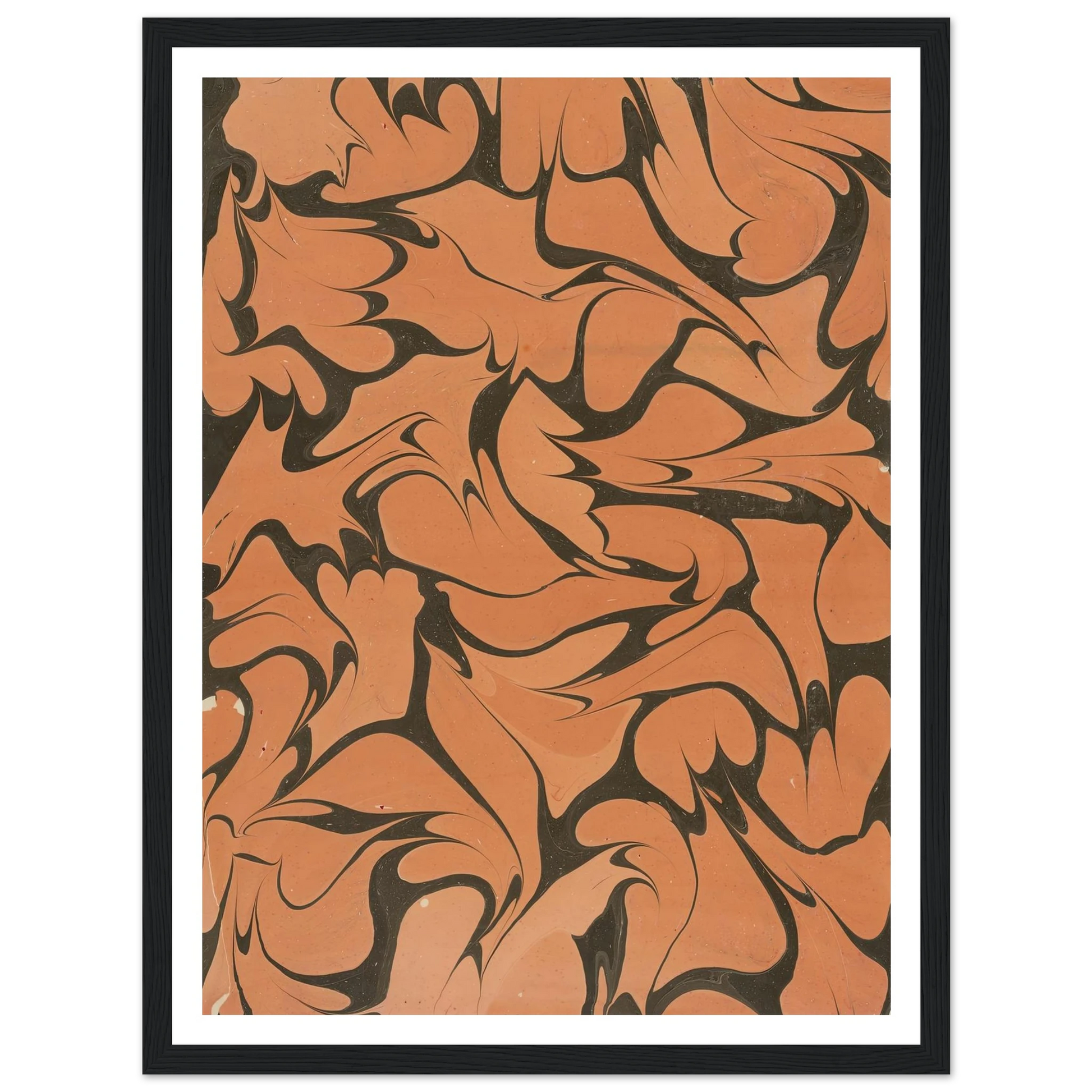 Gezogenes Marmorpapier (1909) Art Print | Franz Weisse - Framed Poster - 30x40 cm / 12x16″ - Black frame