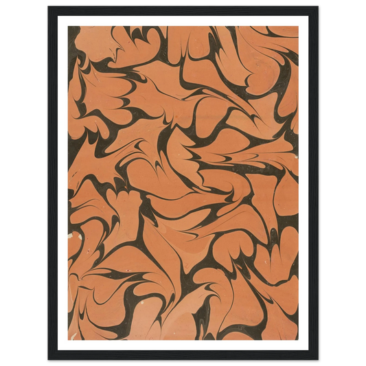 Gezogenes Marmorpapier (1909) Art Print | Franz Weisse - Framed Poster - 30x40 cm / 12x16″ - Black frame