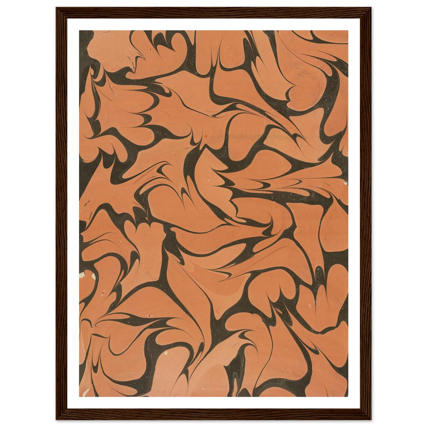 Gezogenes Marmorpapier (1909) Art Print | Franz Weisse - Framed Poster - 30x40 cm / 12x16″ - Black frame