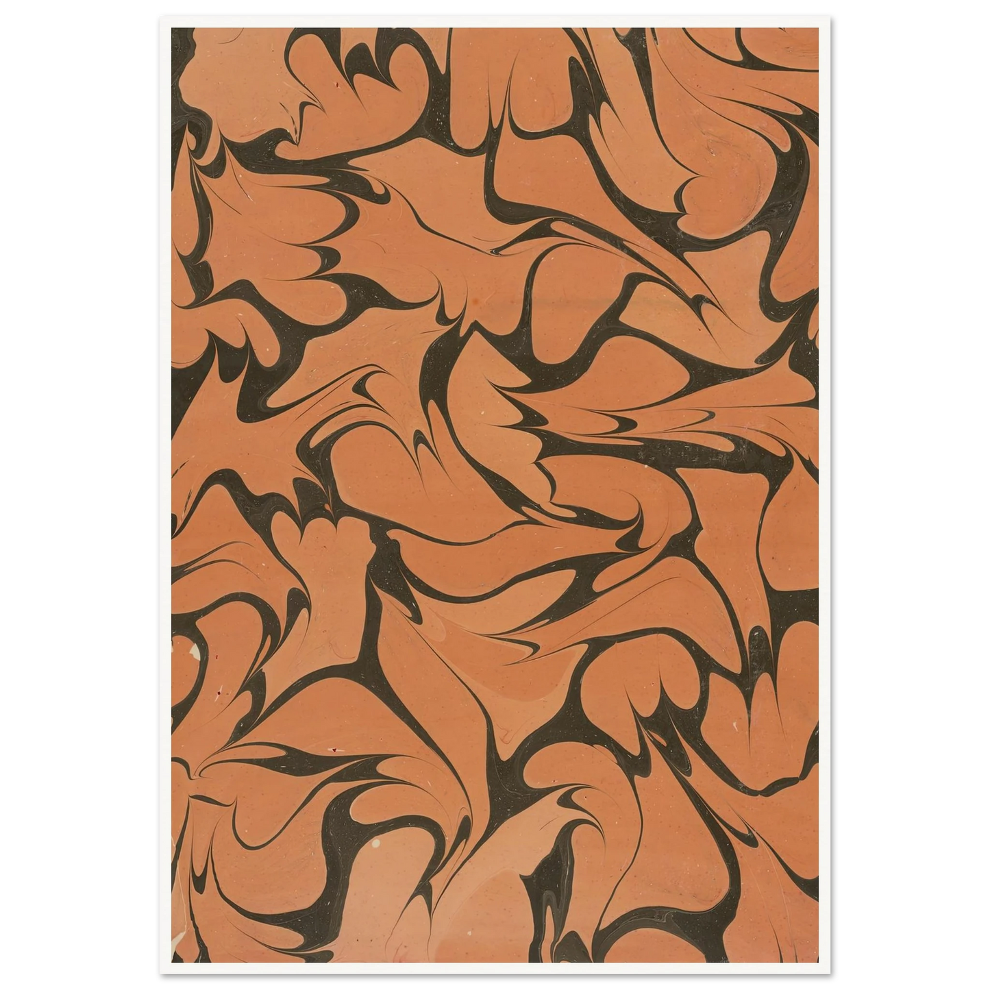 Gezogenes Marmorpapier (1909) Art Print | Franz Weisse - Framed Poster - 30x40 cm / 12x16″ - Black frame