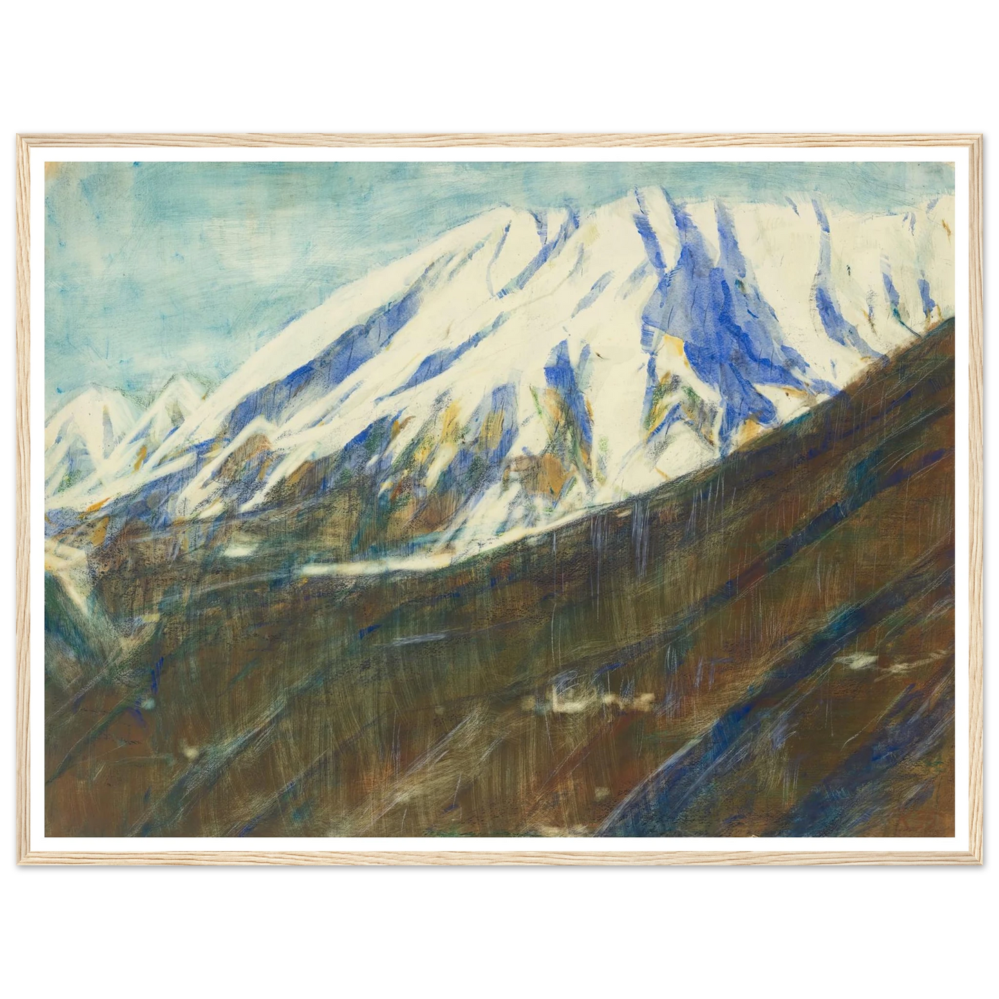 Ghiridone in the snow (Lago Maggiore) (1935) Art Print | Christian Rohlfs - Framed Poster - 30x40 cm / 12x16″ - Black frame