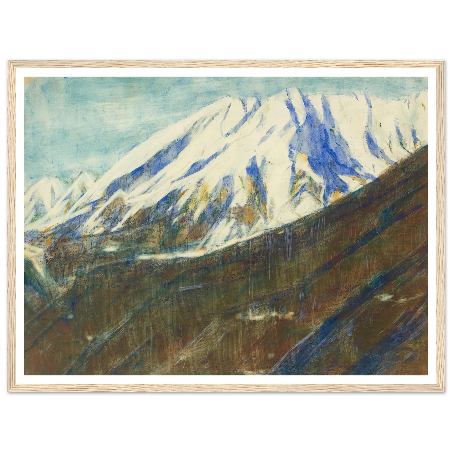 Ghiridone in the snow (Lago Maggiore) (1935) Art Print | Christian Rohlfs - Framed Poster - 30x40 cm / 12x16″ - Black frame