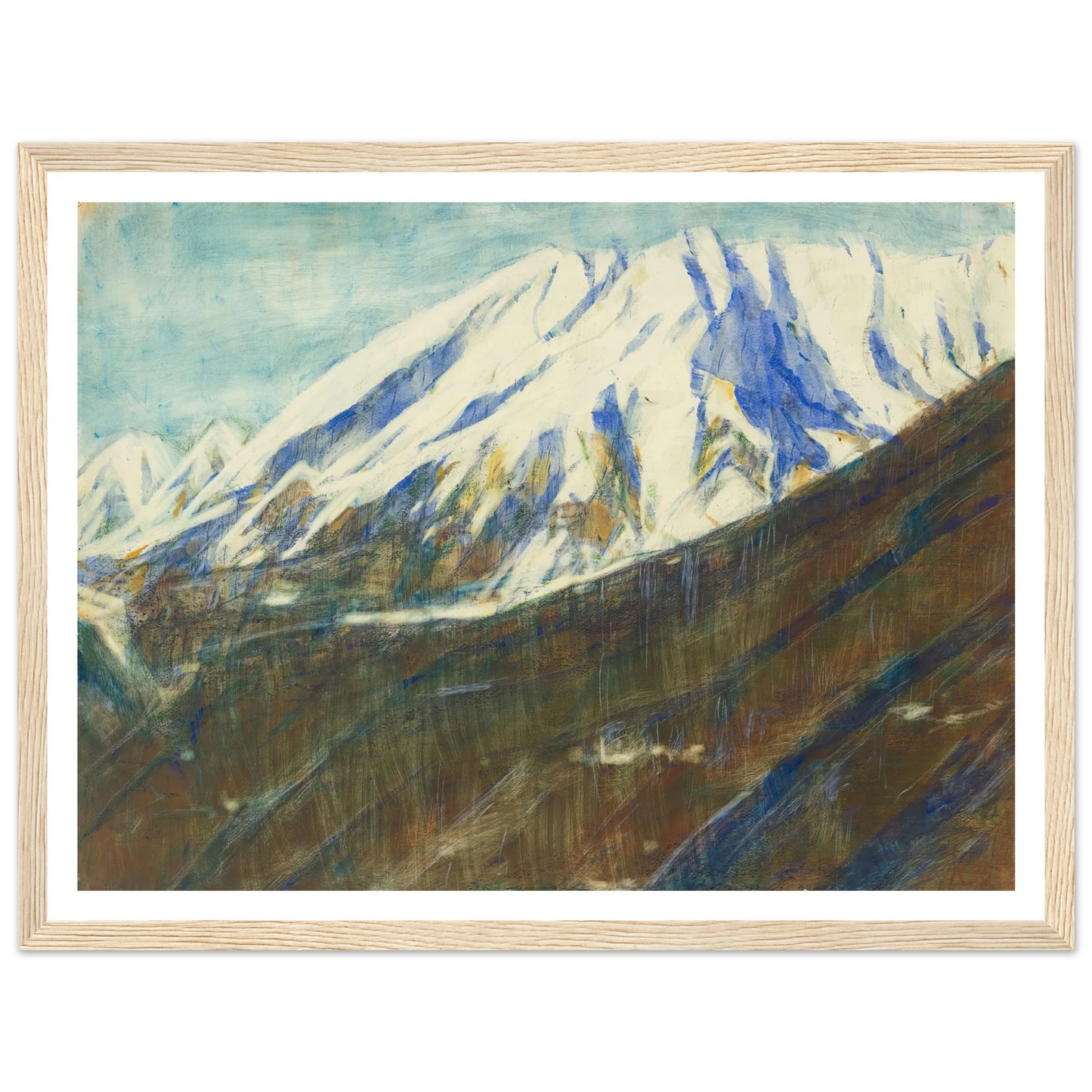 Ghiridone in the snow (Lago Maggiore) (1935) Art Print | Christian Rohlfs - Framed Poster - 30x40 cm / 12x16″ - Black frame