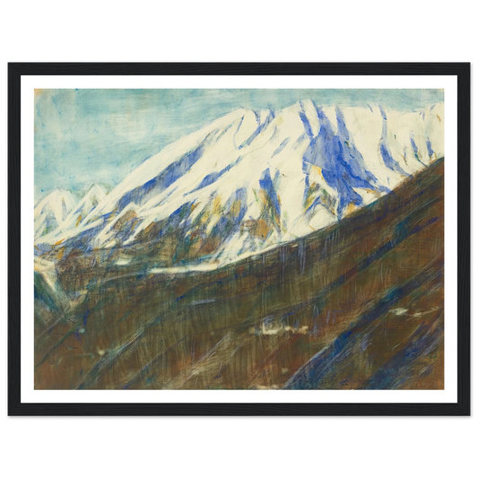 Ghiridone in the snow (Lago Maggiore) (1935) Art Print | Christian Rohlfs - Framed Poster - 30x40 cm / 12x16″ - Black frame