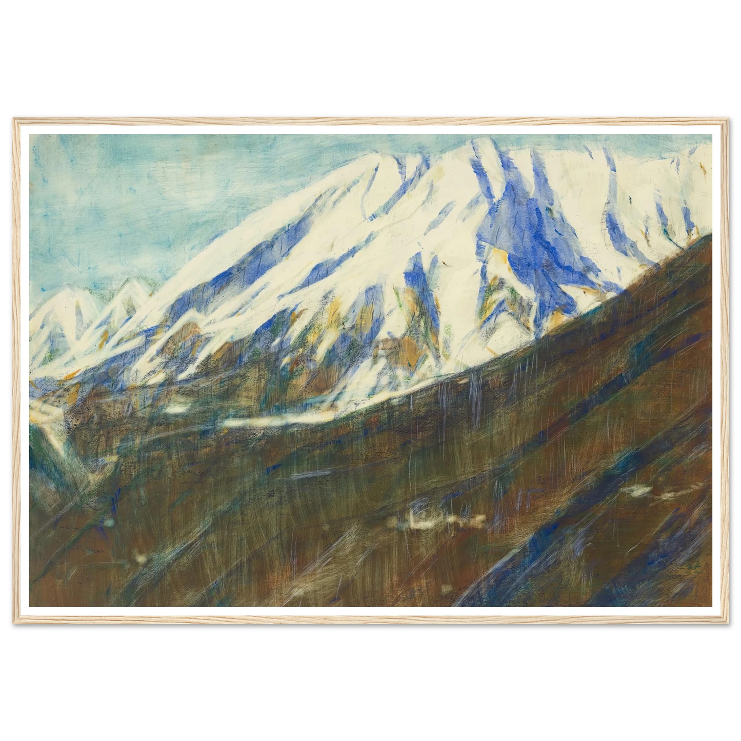 Ghiridone in the snow (Lago Maggiore) (1935) Art Print | Christian Rohlfs - Framed Poster - 30x40 cm / 12x16″ - Black frame