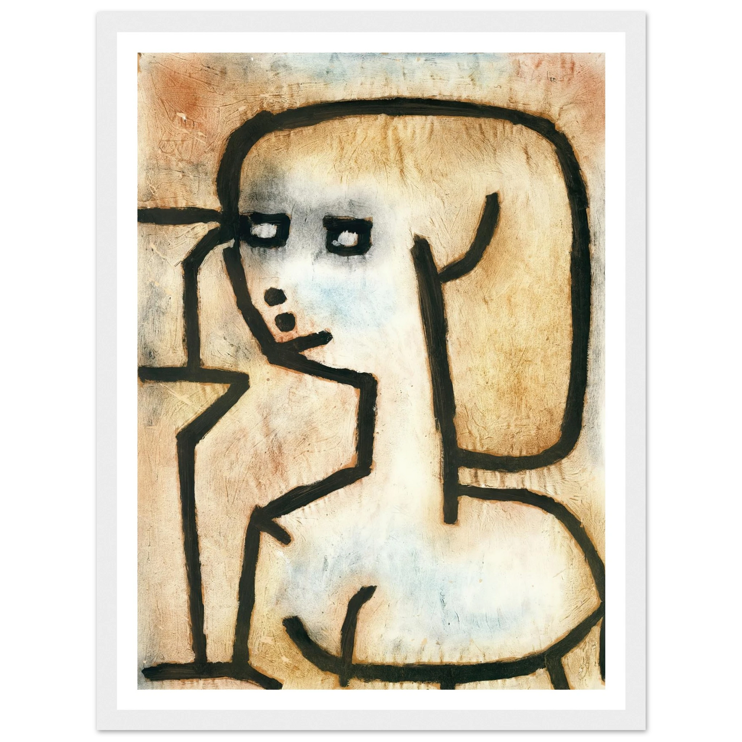 Girl in Mourning (1939) Art Print | Paul Klee - Framed Poster - 30x40 cm / 12x16″ - Black frame