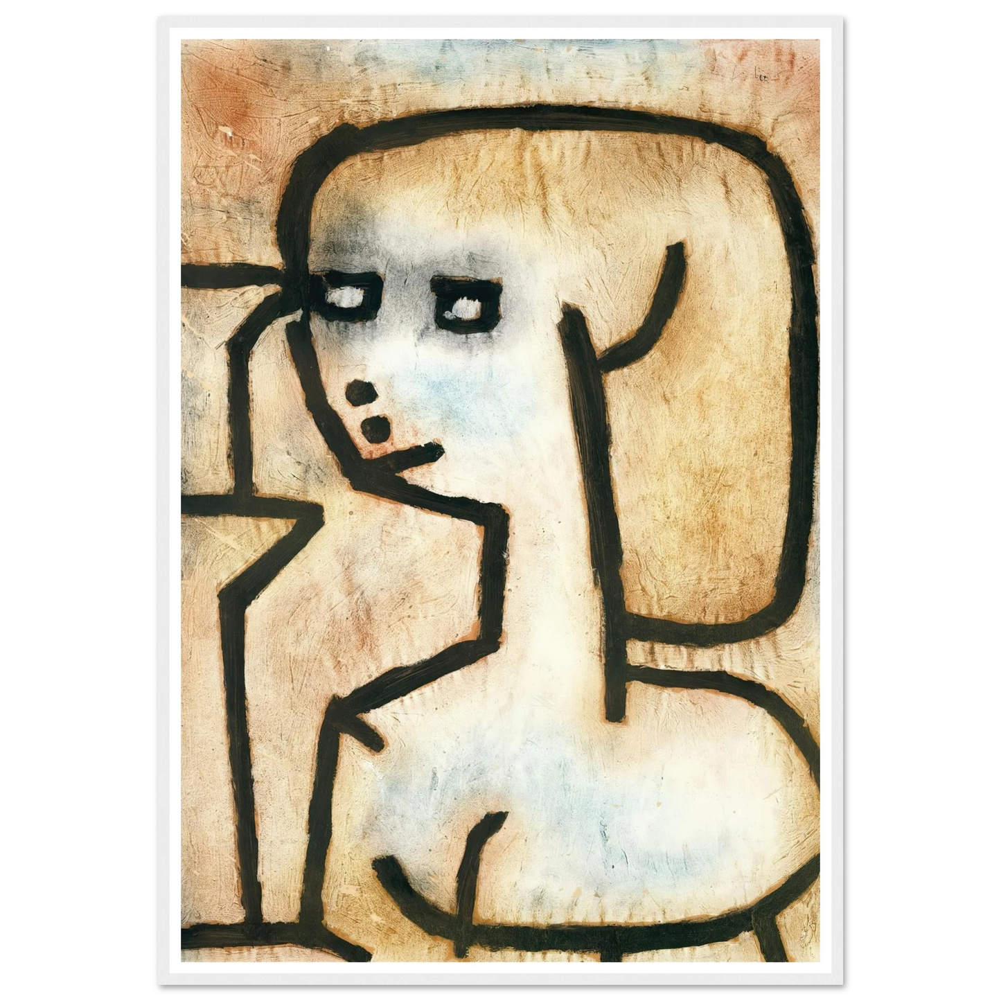 Girl in Mourning (1939) Art Print | Paul Klee - Framed Poster - 30x40 cm / 12x16″ - Black frame