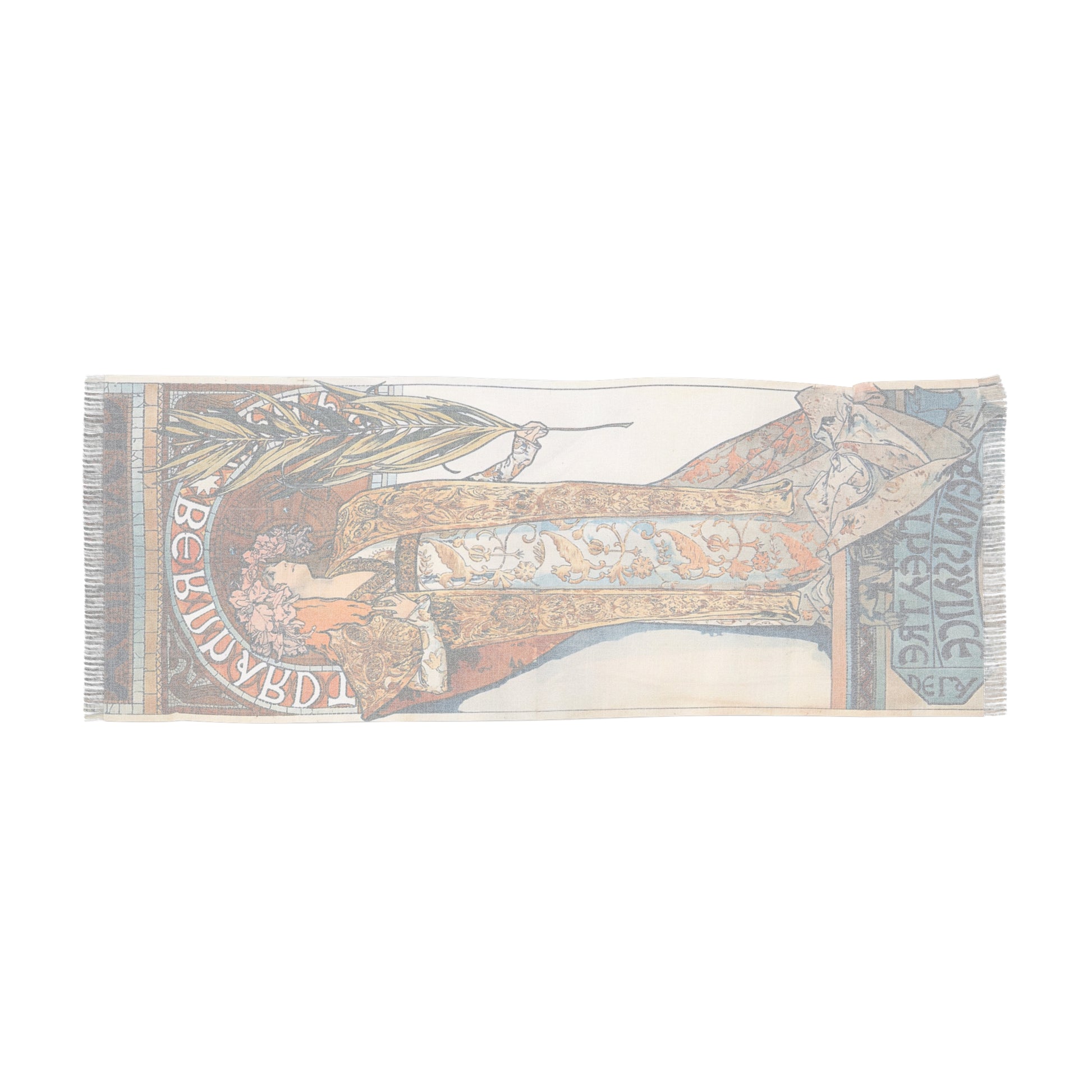 Gismonda | Alphonse Mucha Scarf – Art Nouveau Scarf - - 27" × 71'' - 