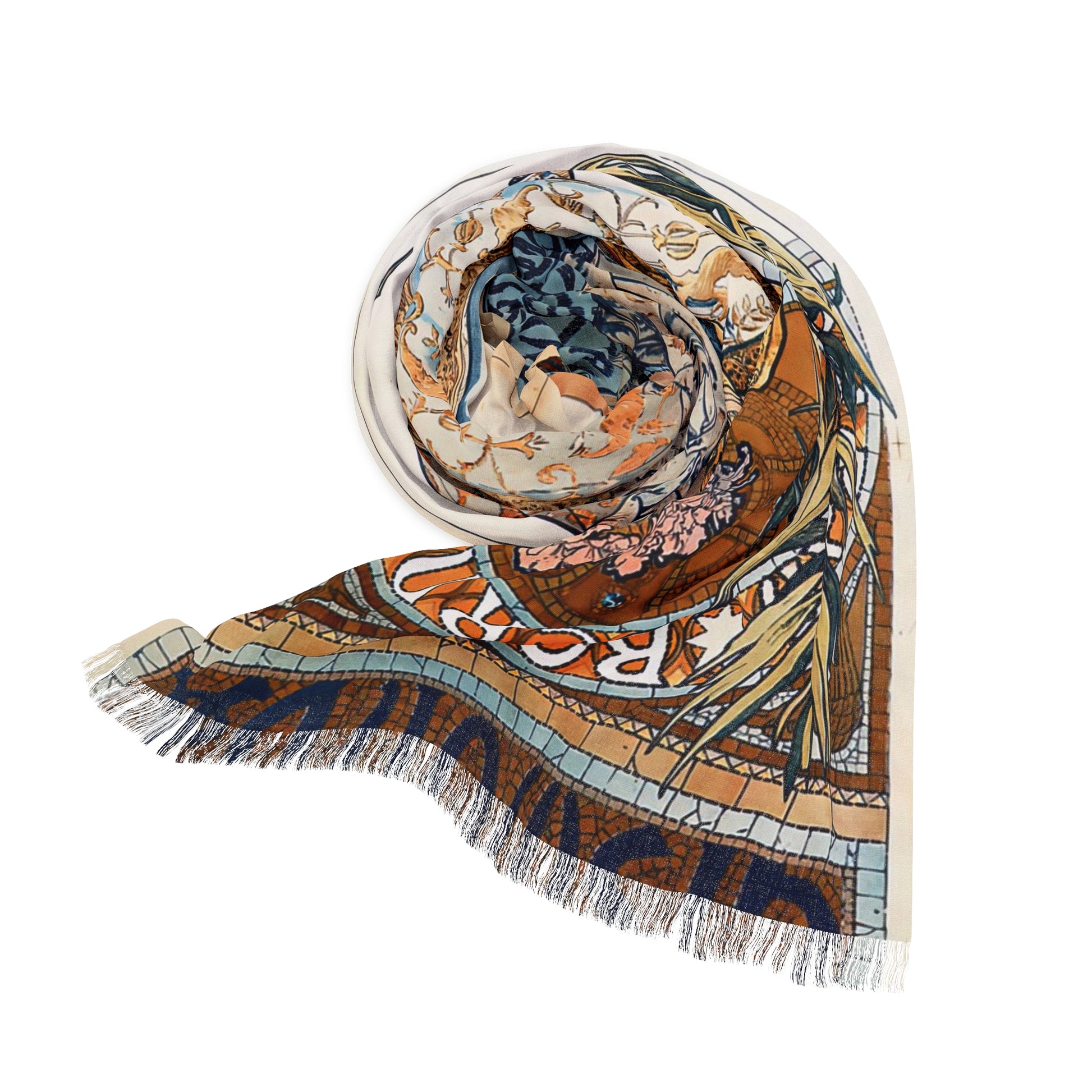 Gismonda | Alphonse Mucha Scarf – Art Nouveau Scarf - - 27" × 71'' - 