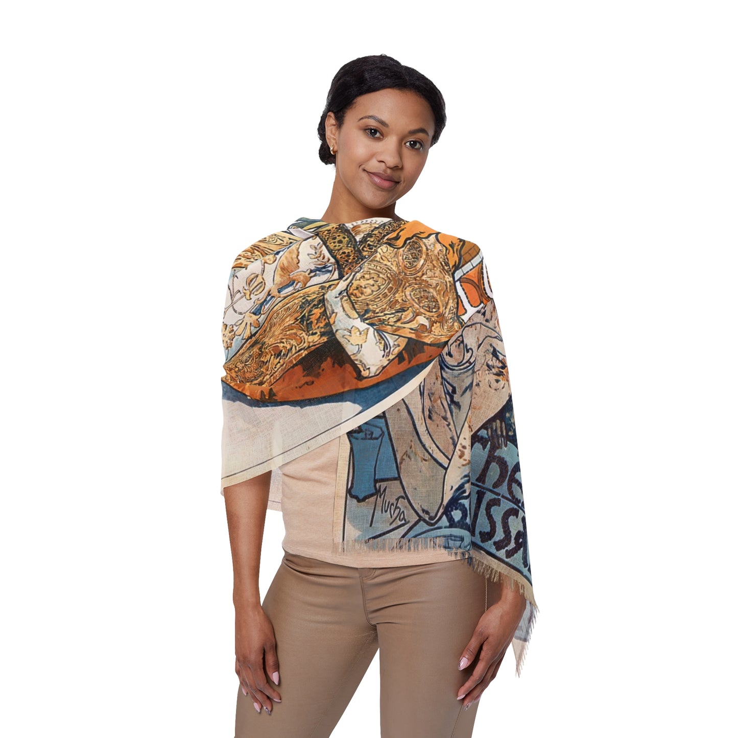 Gismonda | Alphonse Mucha Scarf – Art Nouveau Scarf - - 27" × 71'' - 