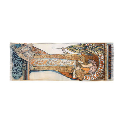 Gismonda | Alphonse Mucha Scarf – Art Nouveau Scarf - - 27" × 71'' - 
