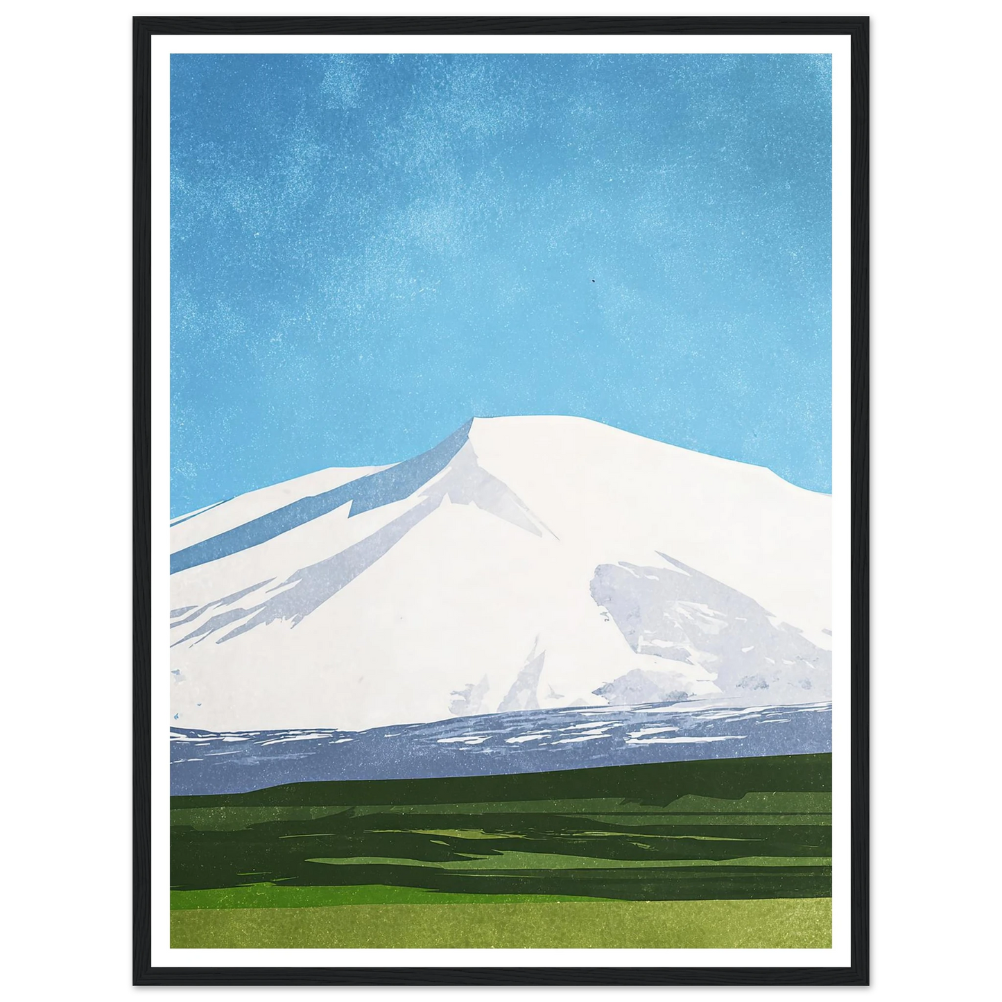 Glacier's Stoic Sentinel - Framed Poster - 30x40 cm / 12x16″ - Black frame
