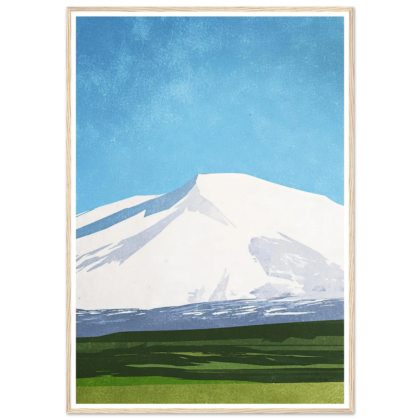 Glacier's Stoic Sentinel - Framed Poster - 30x40 cm / 12x16″ - Black frame