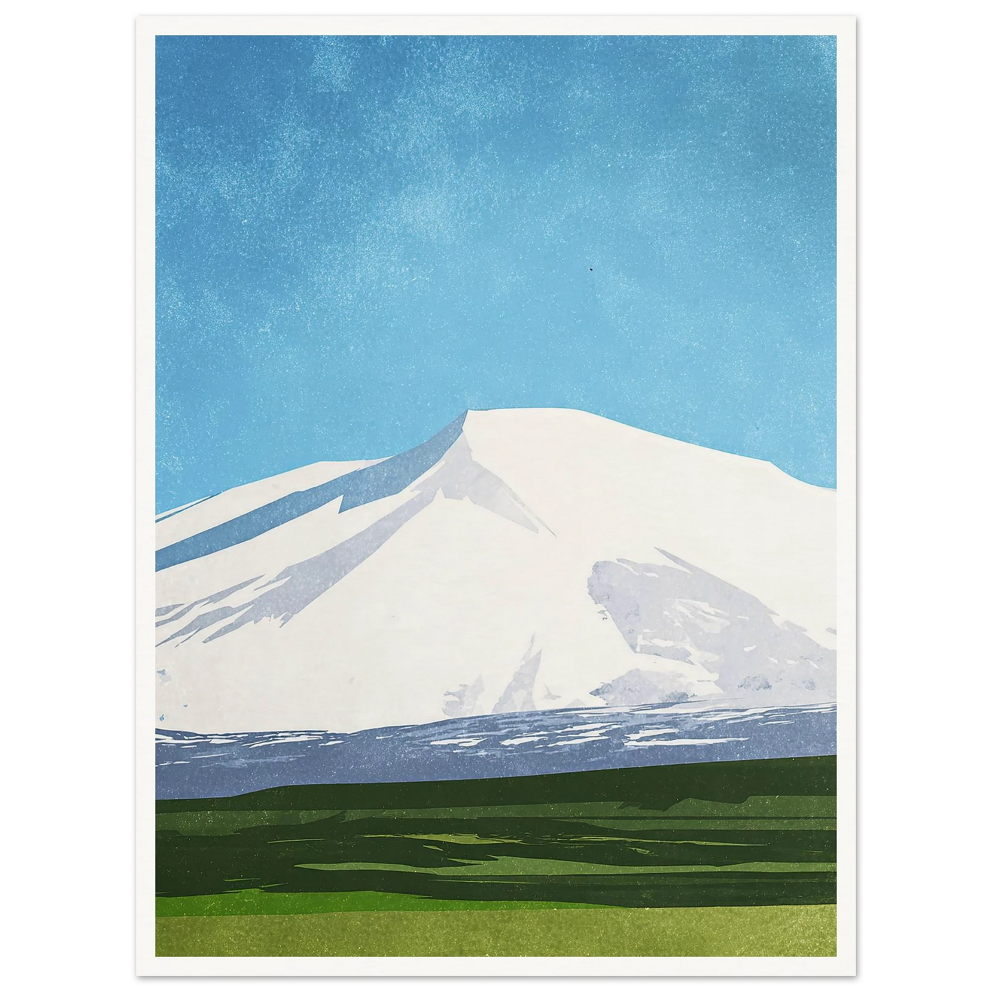 Glacier's Stoic Sentinel - Framed Poster - 30x40 cm / 12x16″ - Black frame