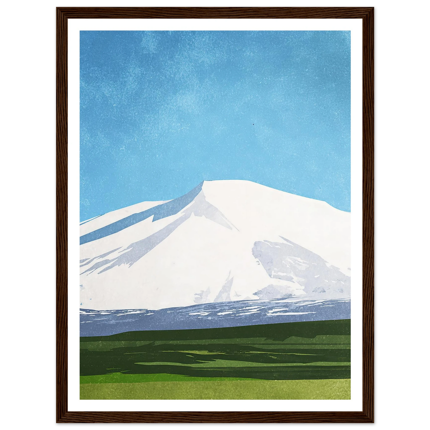 Glacier's Stoic Sentinel - Framed Poster - 30x40 cm / 12x16″ - Black frame