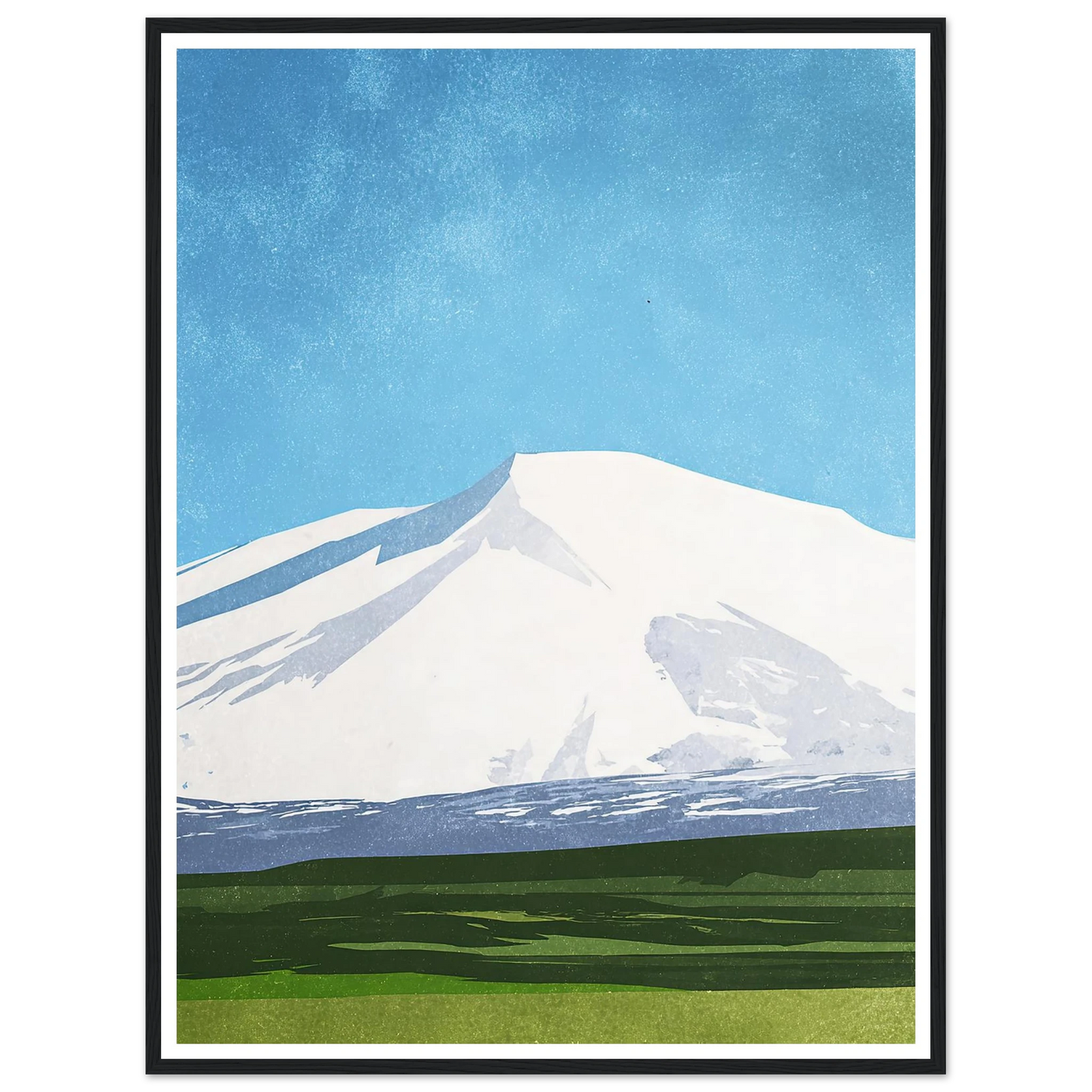 Glacier's Stoic Sentinel - Framed Poster - 30x40 cm / 12x16″ - Black frame