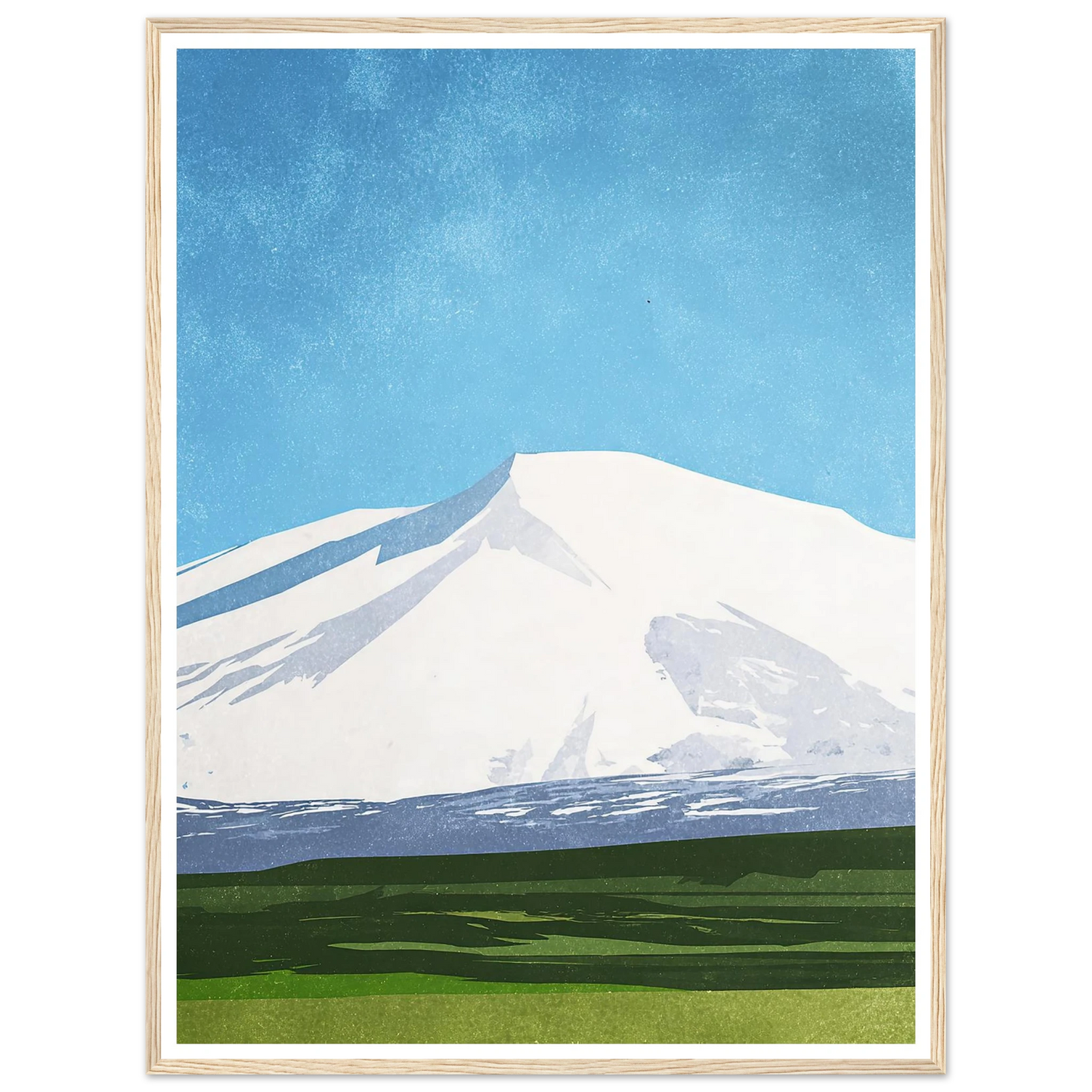 Glacier's Stoic Sentinel - Framed Poster - 30x40 cm / 12x16″ - Black frame