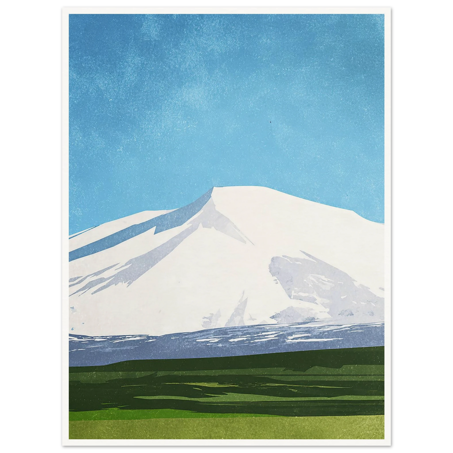 Glacier's Stoic Sentinel - Framed Poster - 30x40 cm / 12x16″ - Black frame