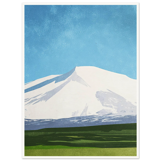 Glacier's Stoic Sentinel - Framed Poster - 30x40 cm / 12x16″ - Black frame