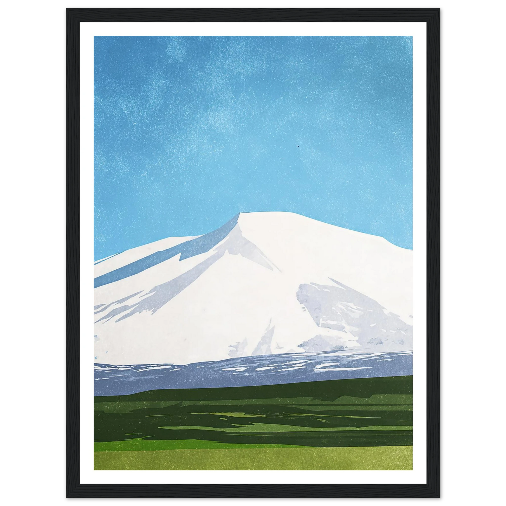 Glacier's Stoic Sentinel - Framed Poster - 30x40 cm / 12x16″ - Black frame