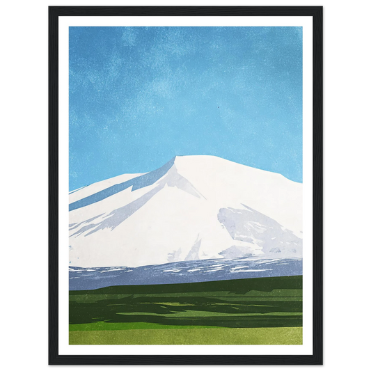 Glacier's Stoic Sentinel - Framed Poster - 30x40 cm / 12x16″ - Black frame