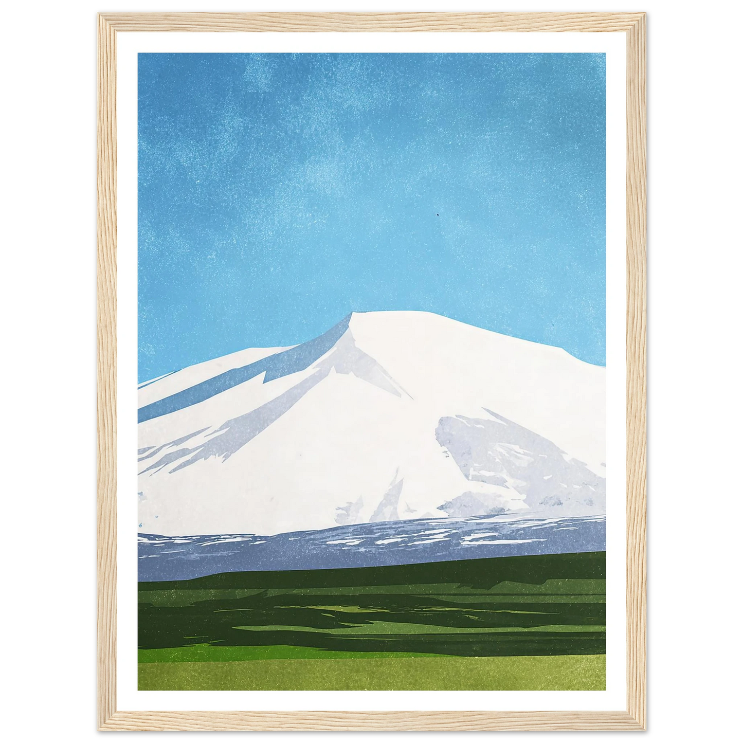 Glacier's Stoic Sentinel - Framed Poster - 30x40 cm / 12x16″ - Black frame