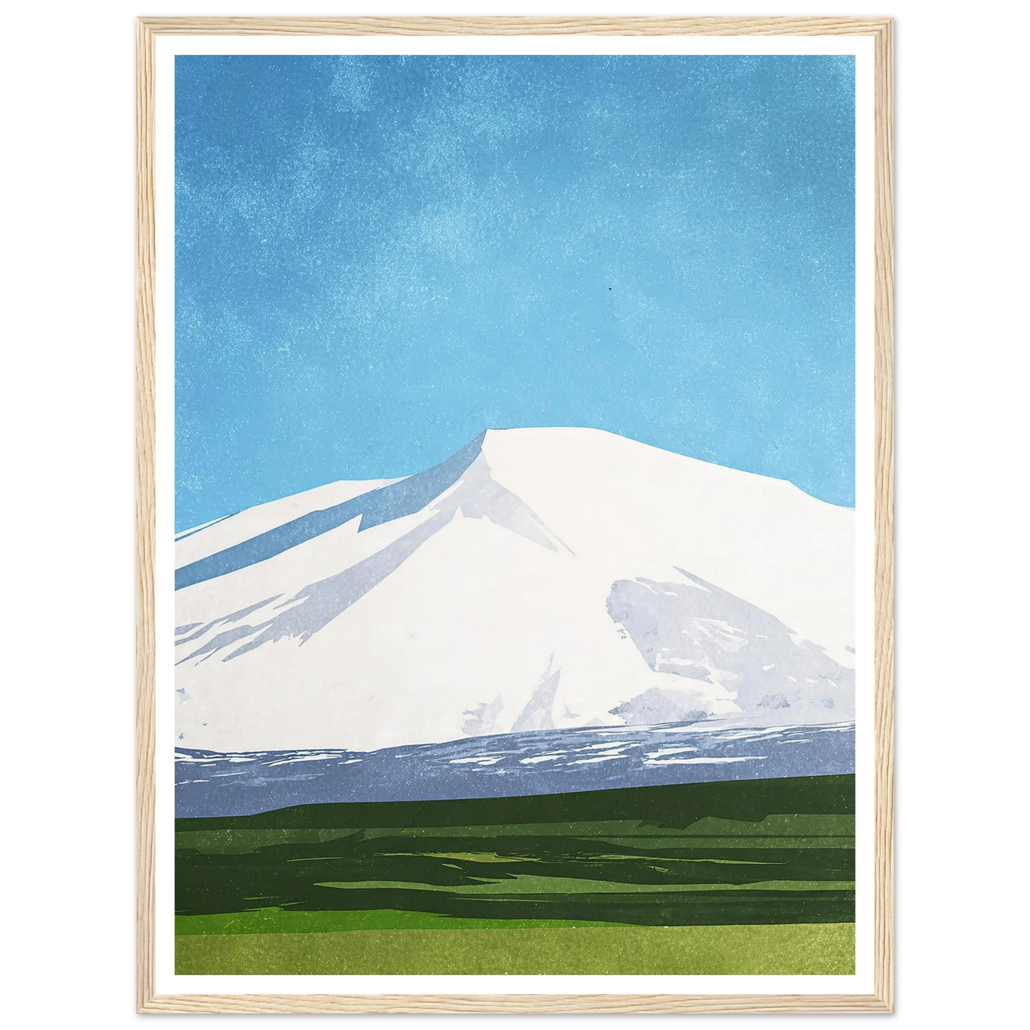 Glacier's Stoic Sentinel - Framed Poster - 30x40 cm / 12x16″ - Black frame