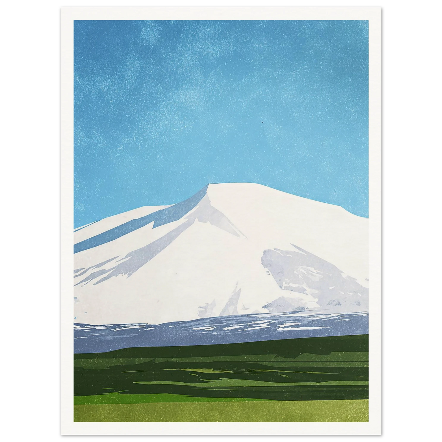 Glacier's Stoic Sentinel - Framed Poster - 30x40 cm / 12x16″ - Black frame