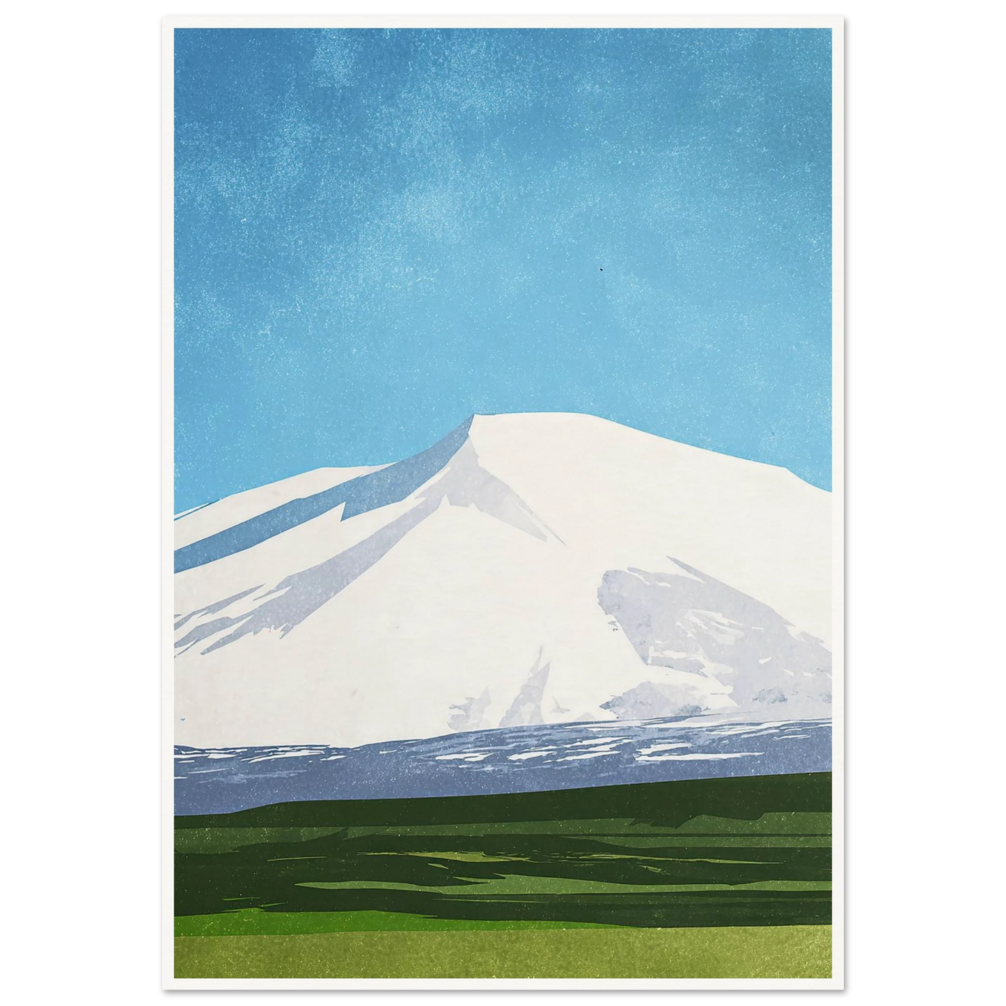 Glacier's Stoic Sentinel - Framed Poster - 30x40 cm / 12x16″ - Black frame