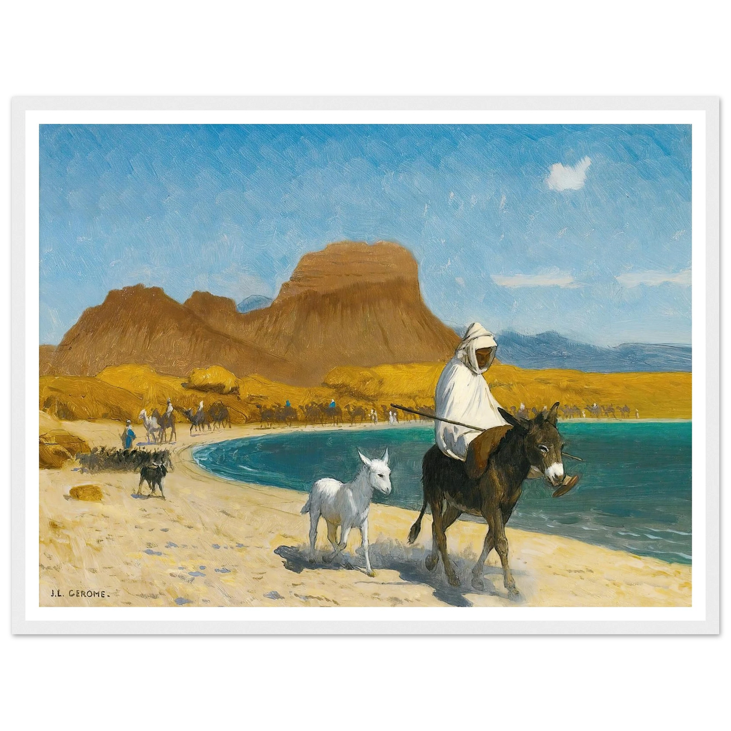 Golfe D’Akaba Art Print | Jean Leon Gerome - Framed Poster - 30x40 cm / 12x16″ - Black frame