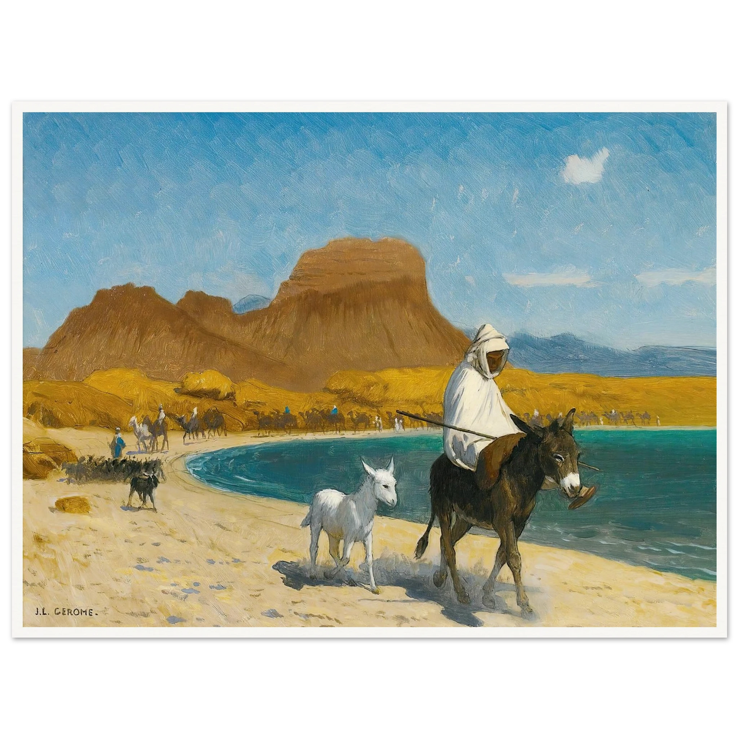 Golfe D’Akaba Art Print | Jean Leon Gerome - Framed Poster - 30x40 cm / 12x16″ - Black frame