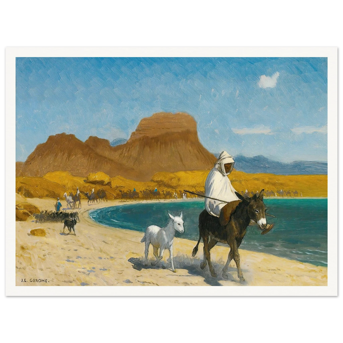 Golfe D’Akaba Art Print | Jean Leon Gerome - Framed Poster - 30x40 cm / 12x16″ - Black frame