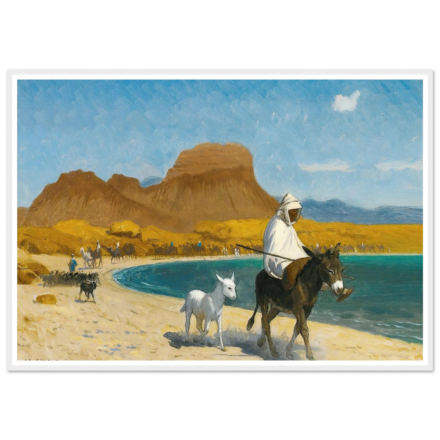 Golfe D’Akaba Art Print | Jean Leon Gerome - Framed Poster - 30x40 cm / 12x16″ - Black frame