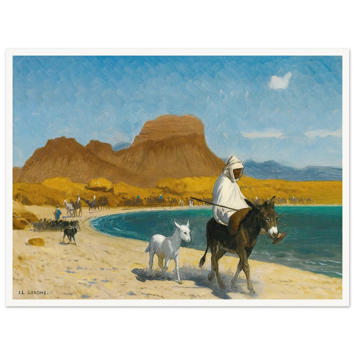 Golfe D’Akaba Art Print | Jean Leon Gerome - Framed Poster - 30x40 cm / 12x16″ - Black frame