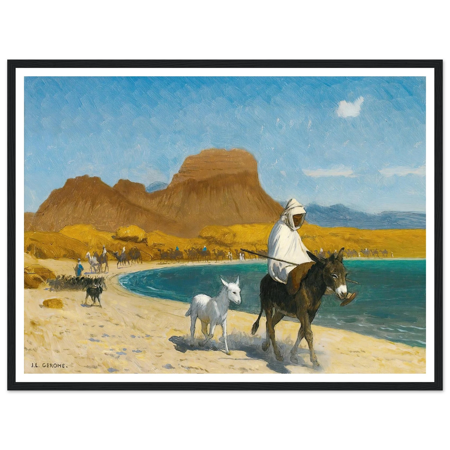 Golfe D’Akaba Art Print | Jean Leon Gerome - Framed Poster - 30x40 cm / 12x16″ - Black frame