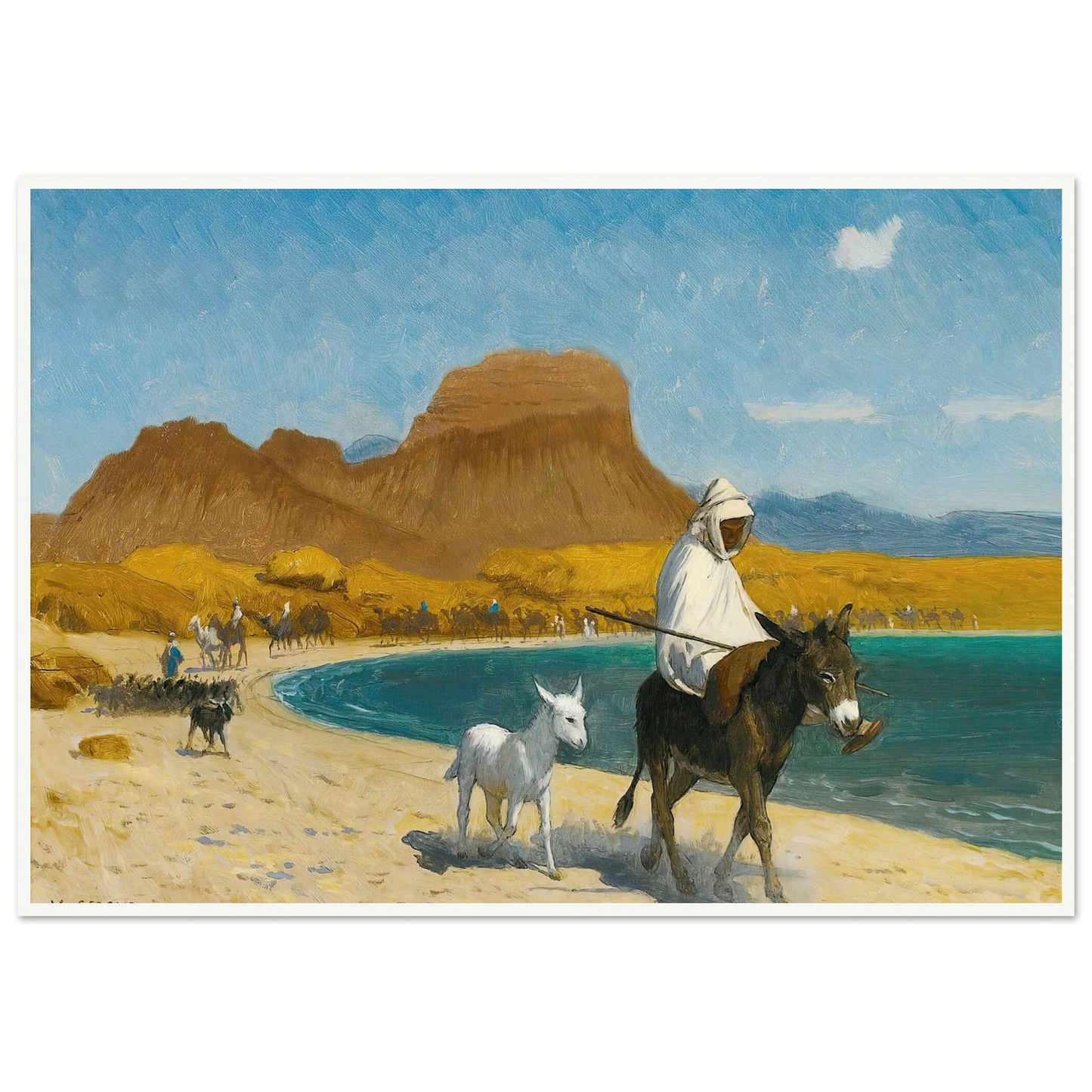 Golfe D’Akaba Art Print | Jean Leon Gerome - Framed Poster - 30x40 cm / 12x16″ - Black frame