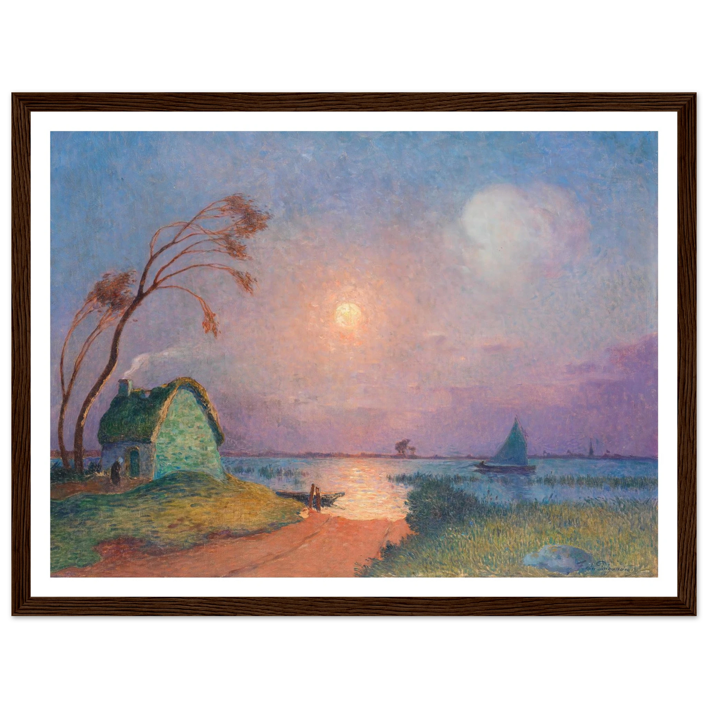 Grande Briere Landscape, 1924-26 Art Print | Ferdinand du Puigaudeau - Framed Poster - 30x40 cm / 12x16″ - Black frame