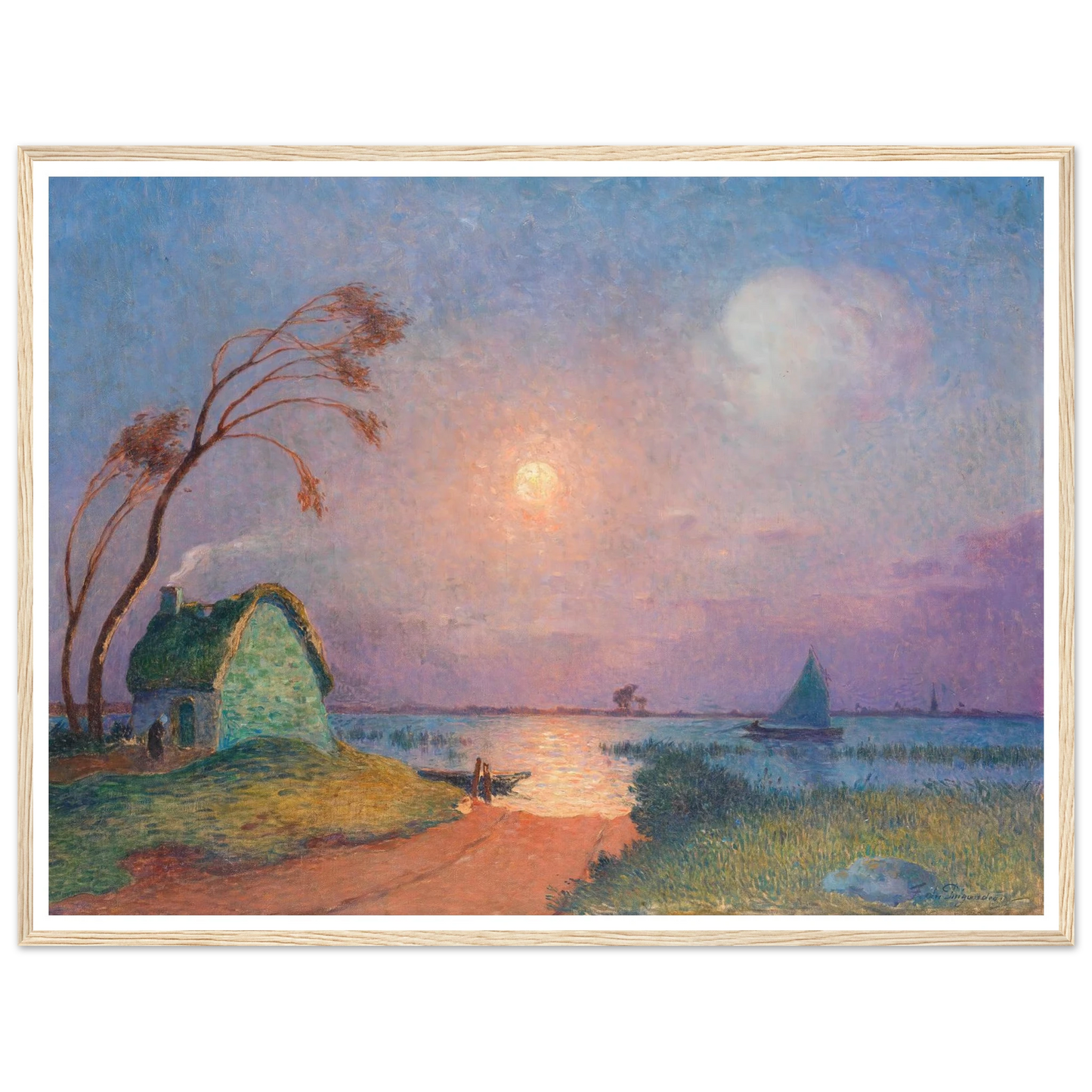 Grande Briere Landscape, 1924-26 Art Print | Ferdinand du Puigaudeau - Framed Poster - 30x40 cm / 12x16″ - Black frame