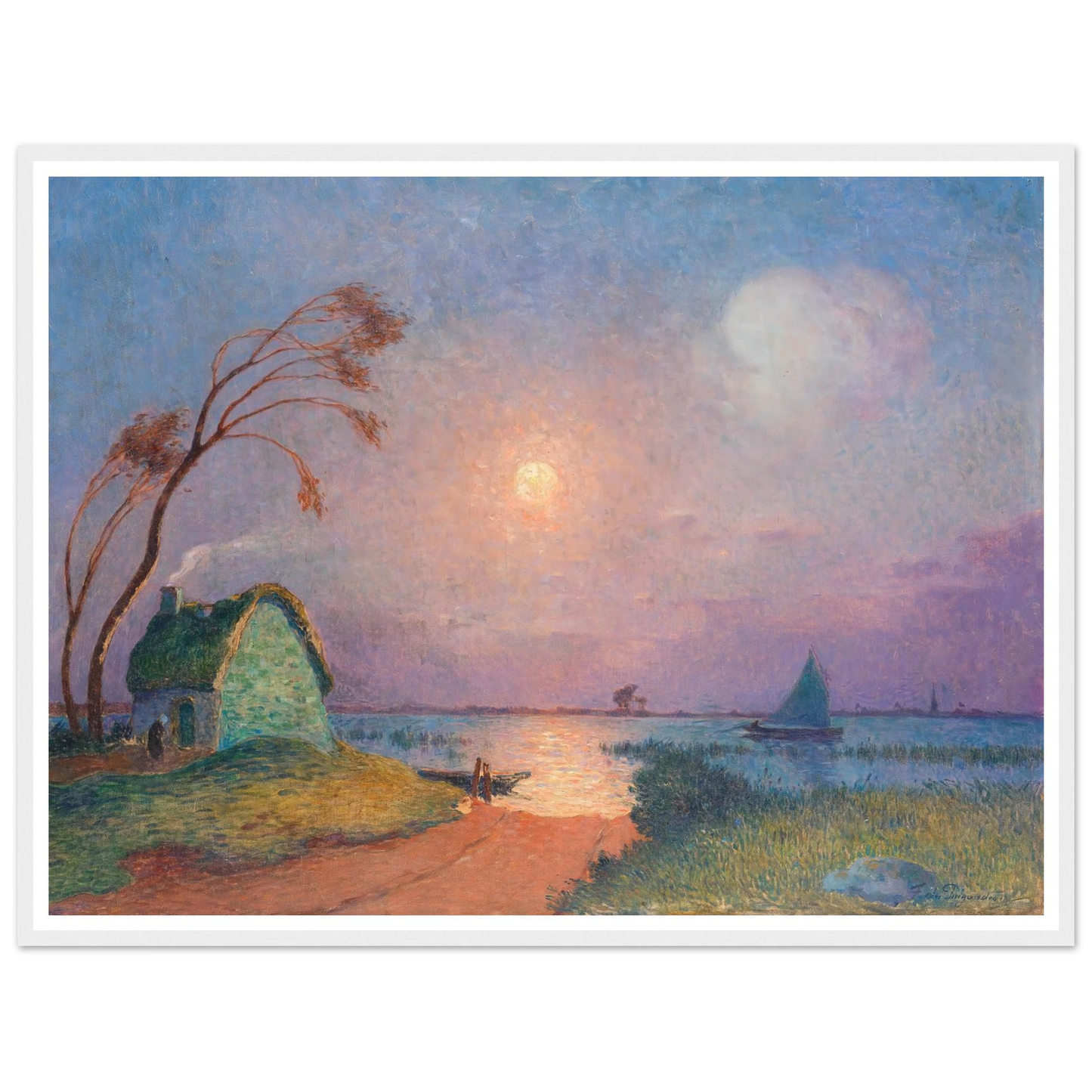 Grande Briere Landscape, 1924-26 Art Print | Ferdinand du Puigaudeau - Framed Poster - 30x40 cm / 12x16″ - Black frame